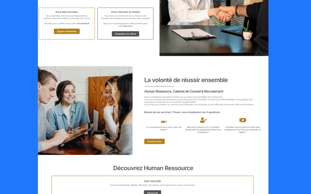 Human-ressource.fr – Création de site web