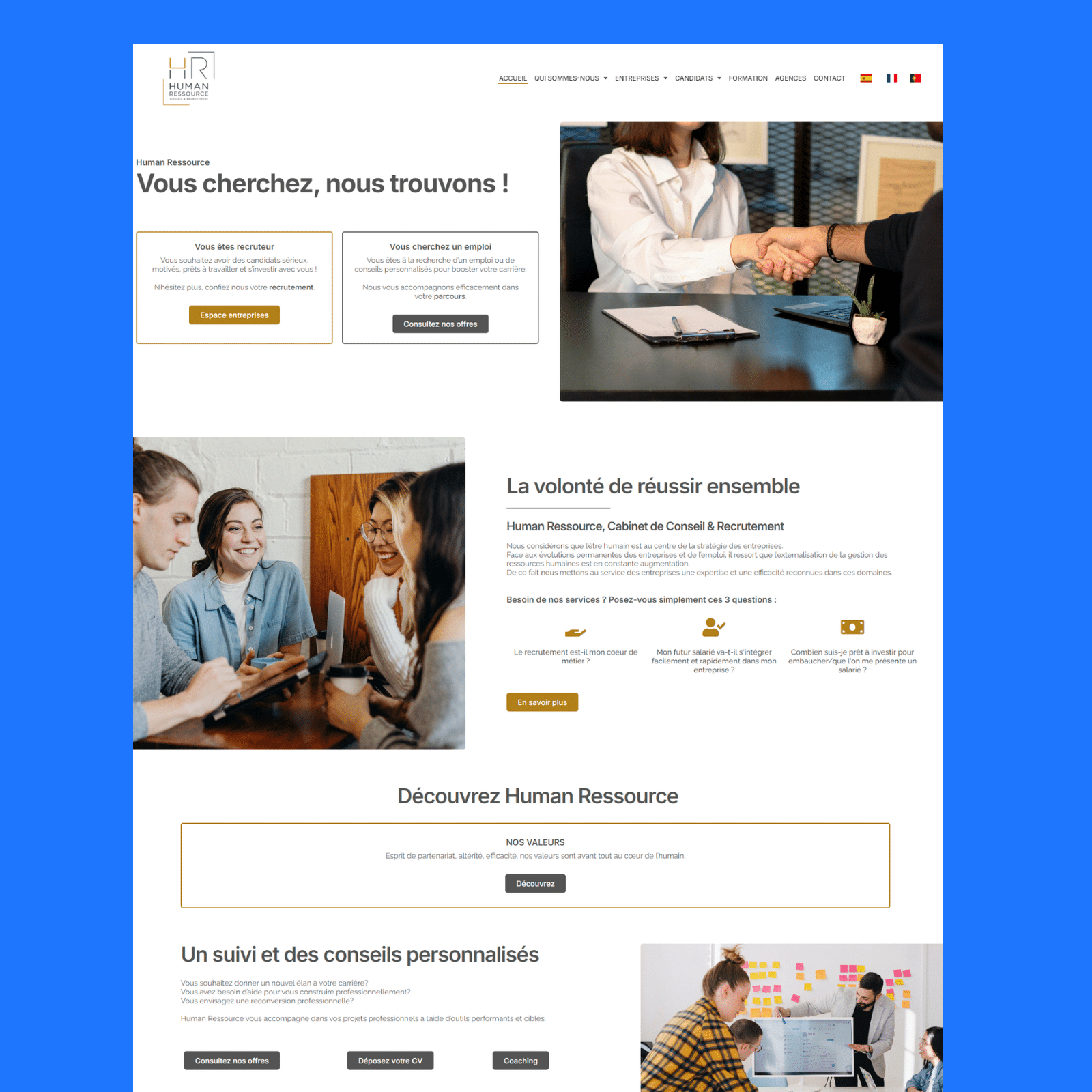 site web Human Ressource