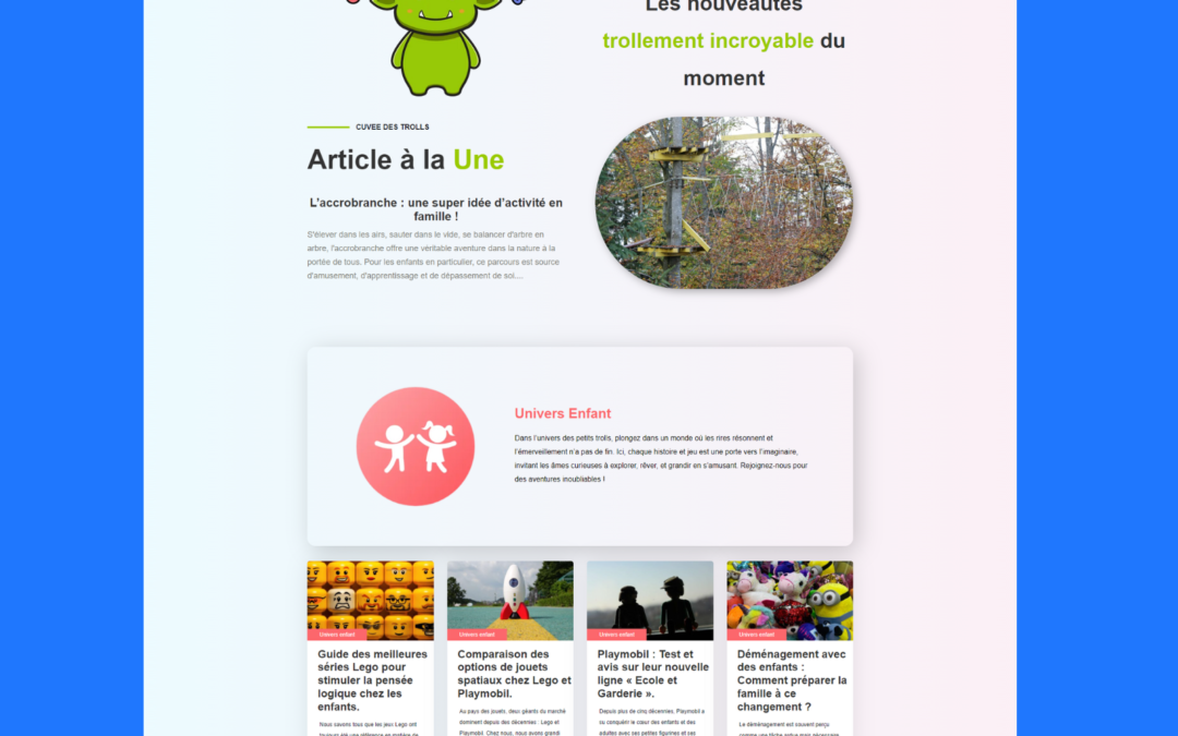 Cuveesdestrolls.fr – Création de site web