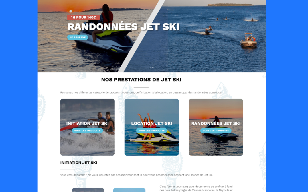 Paradise-water-sports.fr – Refonte de site web